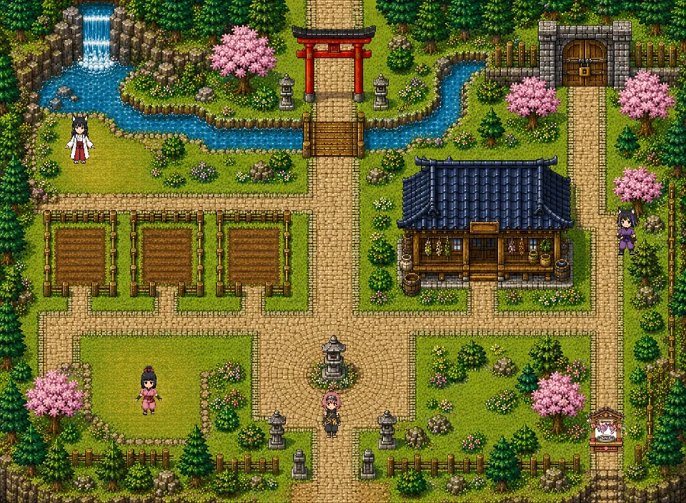 春の里（甲賀の里）のゲーム画面