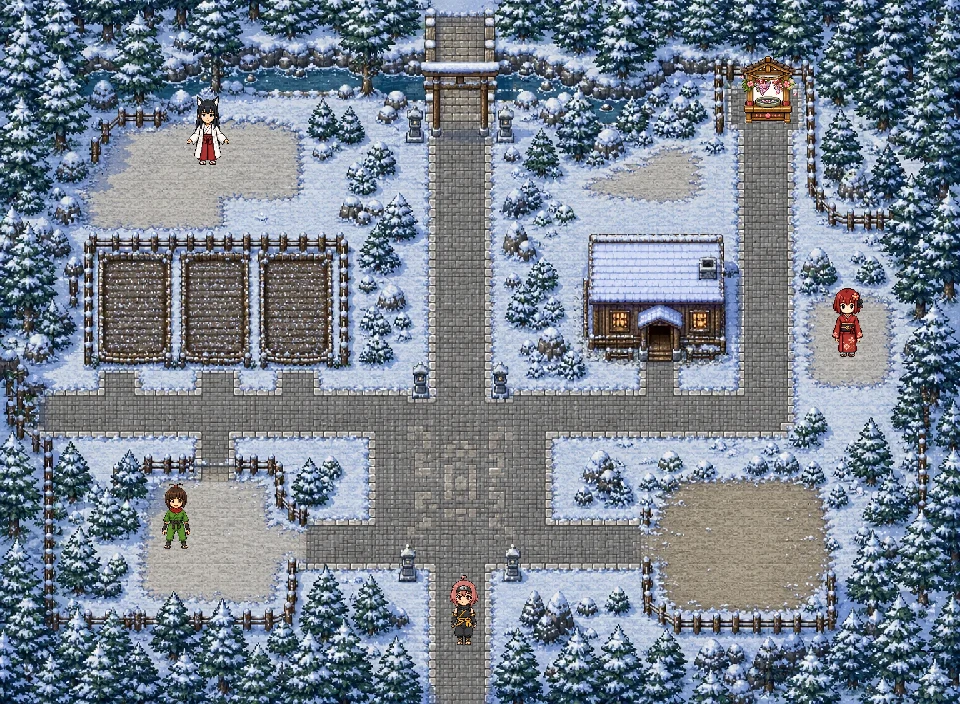 冬の里（伊賀の里）のゲーム画面